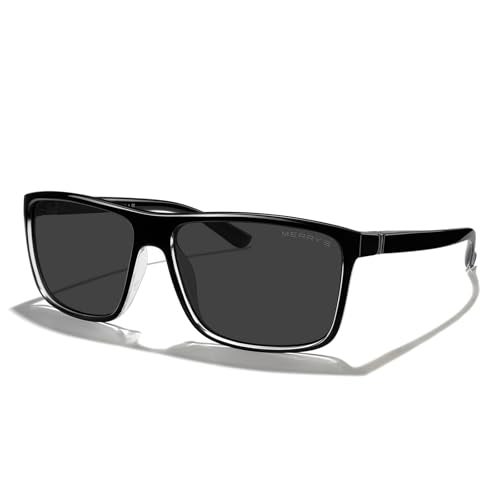 MERRY'S Rectangular Polarized Sports Sunglasses for Men Women Cycling Driving Fishing UV400 Protection S8225 - Image 1