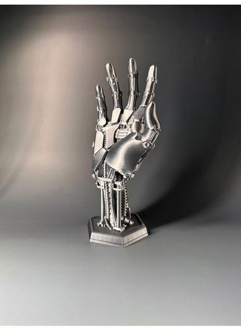 3D Printing Cyberpunk Manipulator Square Base PS45 Xbox Switch Rack Handle Bracket Explosions-Color:Silver-Specifications:The Left Hand (square Bottom) Is Not Movable