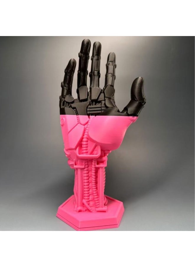 3D Printing Cyberpunk Manipulator Square Base PS45 Xbox Switch Rack Handle Bracket Explosions-Color:Silver-Specifications:The Left Hand (square Bottom) Is Not Movable