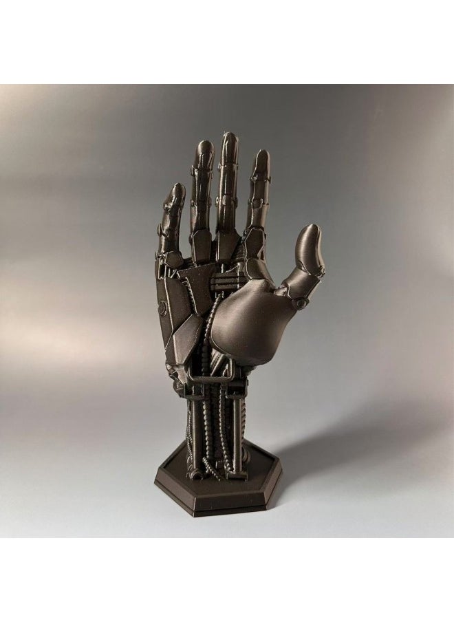 3D Printing Cyberpunk Manipulator Square Base PS45 Xbox Switch Rack Handle Bracket Explosions-Color:Silver-Specifications:The Left Hand (square Bottom) Is Not Movable