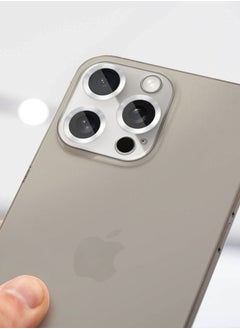 CATANES iPhone 15 Pro Max Camera Lens Protector Tempered Glass 9H Hardness Ultra HD Anti-Scratch Easy to Install Case Friendly Full Coverage Guard Silver  - Image 4