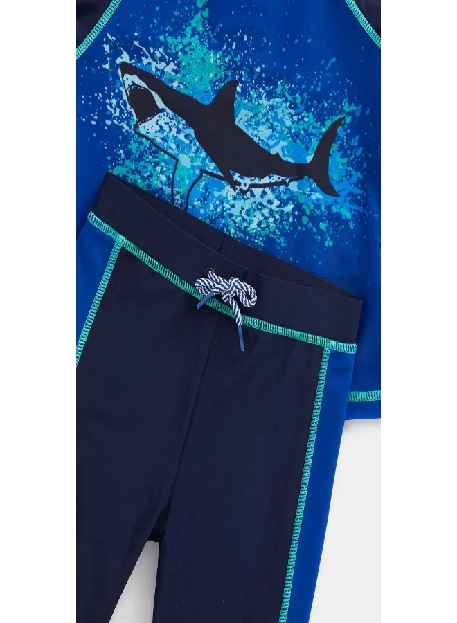 mothercare Shark Sunsafe Rash Vest and Shorts