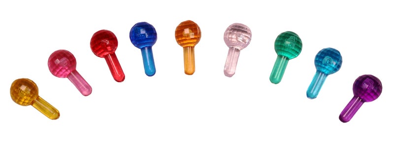 Creative Hobbies Plastic Lites for Ceramic Christmas Trees Faceted Globe Light Ornaments Multi Colors 100 Piece Pack