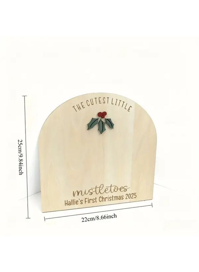 Christmas Knot Style Personalized Wooden Plaque For DIY Holiday Footprint Craft - Image 3