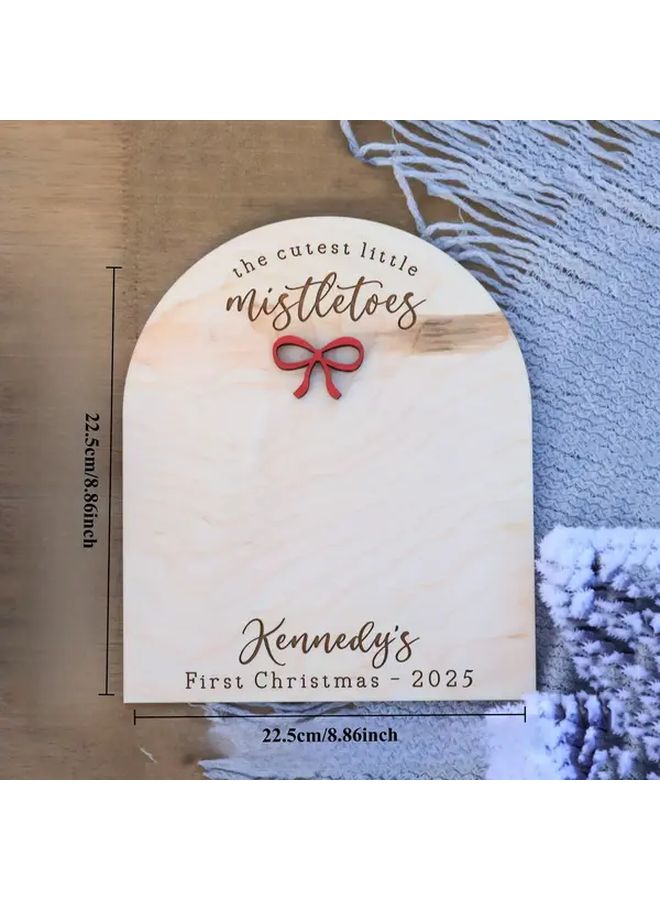 Christmas Knot Style Personalized Wooden Plaque For DIY Holiday Footprint Craft - Image 4