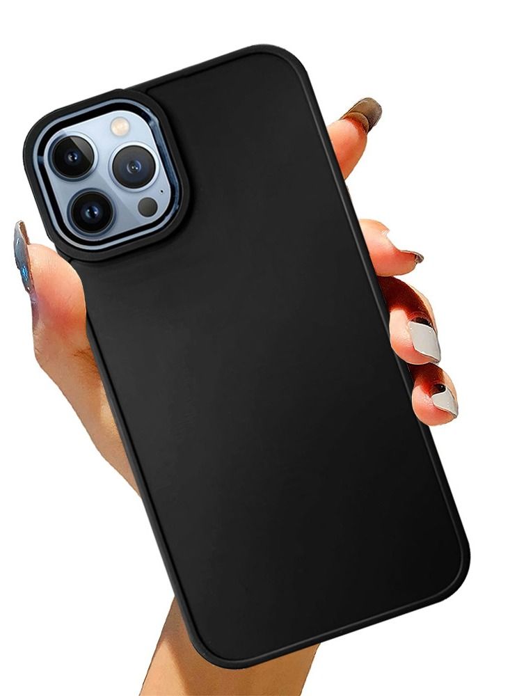 JOWAY غطاء سيليكون ناعم فائق النحافة مضاد للصدمات لجهاز آيفون 12 برو ماكس 6.5 بوصة باللون الأسود - Image 4
