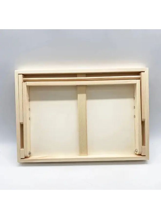 1pc Portable Folding Wooden Easel With Adjustable Tilt Lightweight Art Stand For Sketching Painting Watercolor And Oil Paintings Contemporary Artist Palette Holder Sketching Accessory Light Wood Construction - Image 3