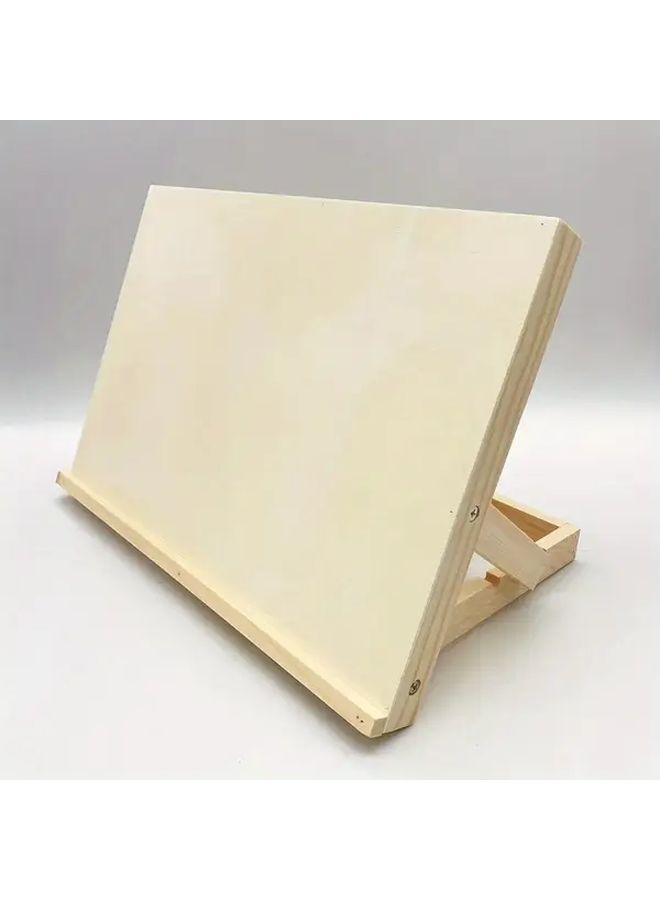 1pc Portable Folding Wooden Easel With Adjustable Tilt Lightweight Art Stand For Sketching Painting Watercolor And Oil Paintings Contemporary Artist Palette Holder Sketching Accessory Light Wood Construction - Image 4