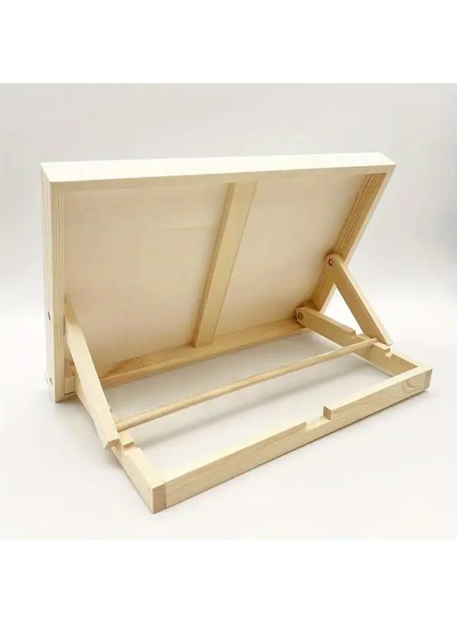 1pc Portable Folding Wooden Easel With Adjustable Tilt Lightweight Art Stand For Sketching Painting Watercolor And Oil Paintings Contemporary Artist Palette Holder Sketching Accessory Light Wood Construction - Image 5