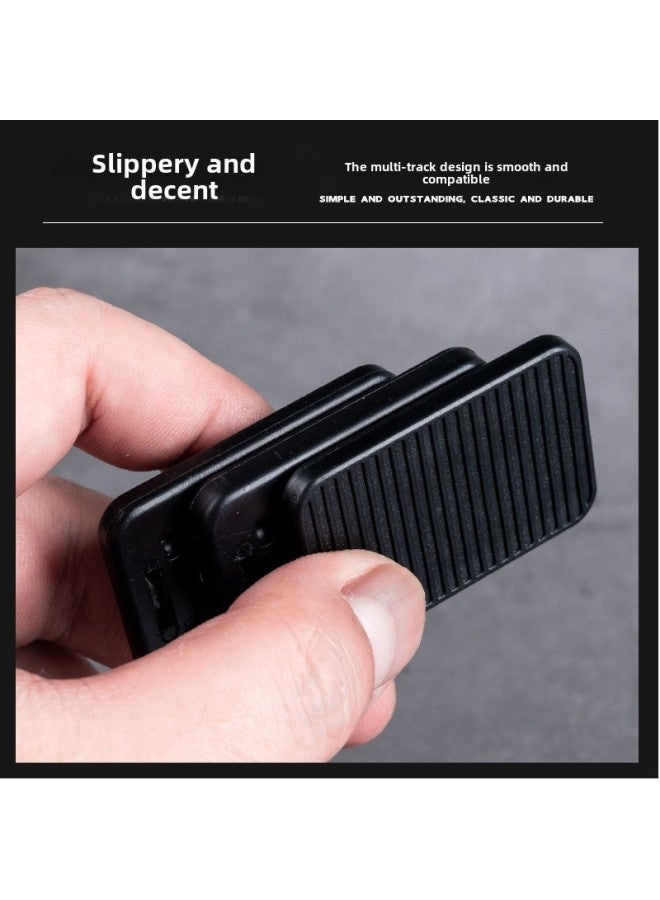 Creative Magnetic Decompression Cube EDC Push Card Fingertip Rotating Office Decompression Popa Coin Toy-Color:Magnetic Decompression Push Card-Layer 3-White  - Image 5