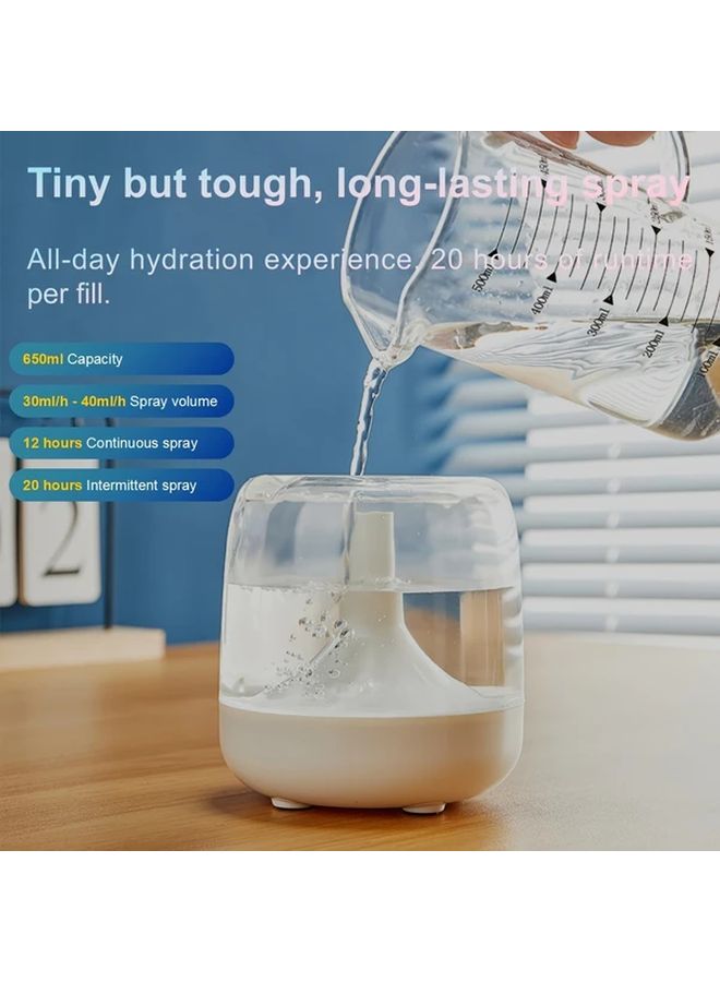 Bright Black 7 Color Night Light Humidifier Lamp Diffuser 24H Operation Dual Mist USB Powered - Image 5