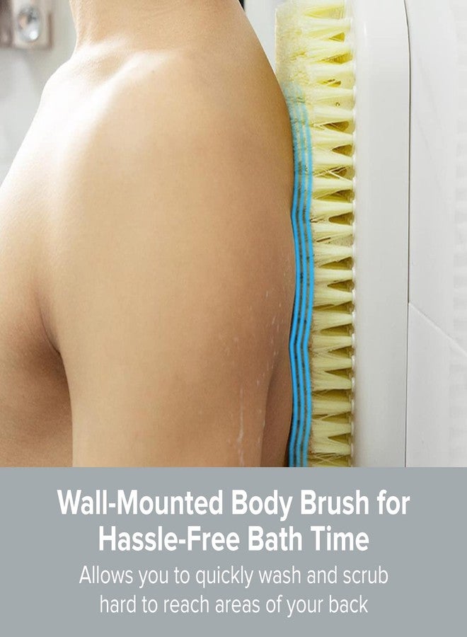 Primo Supply Wall Mounted Back Scrubber for Shower - Large Exfoliating Brush for Shower - Bathing Scrub Brush - Hands-Free Back Brush & Body Scrubber - Shower Accessories - 7.9x11.9in in-Shower Scrubber for Body - Image 3