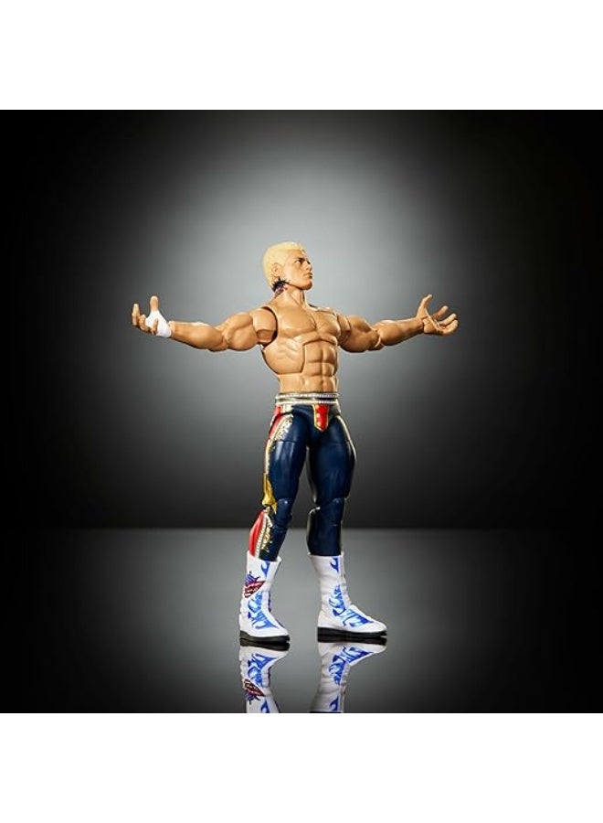 WWE Mattel WWE Elite Action Figure & Accessories, Series #125 Set, 6-inch Collectible Cody Rhodes with 25 Articulation Points & Swappable Hands​​ - Image 5
