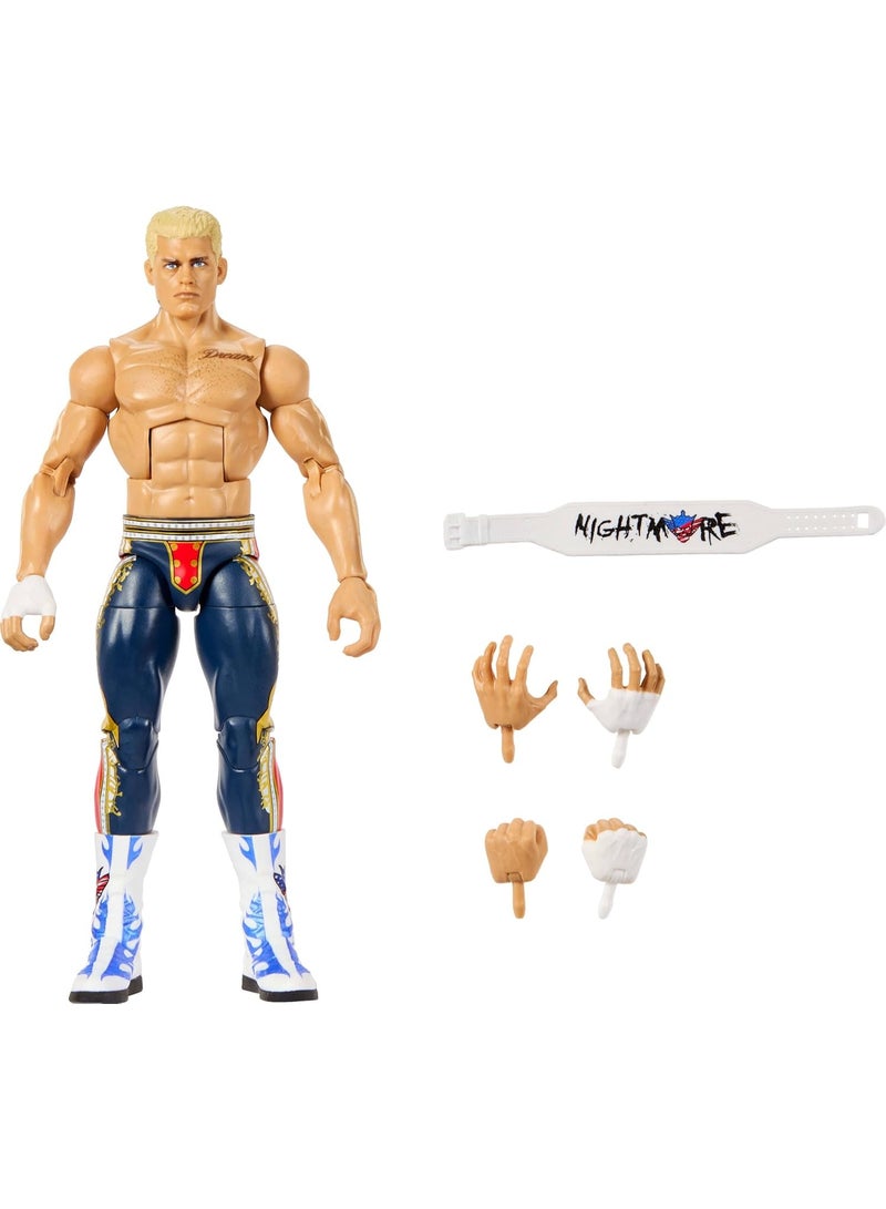 WWE Mattel WWE Elite Action Figure & Accessories, Series #125 Set, 6-inch Collectible Cody Rhodes with 25 Articulation Points & Swappable Hands​​ - Image 1