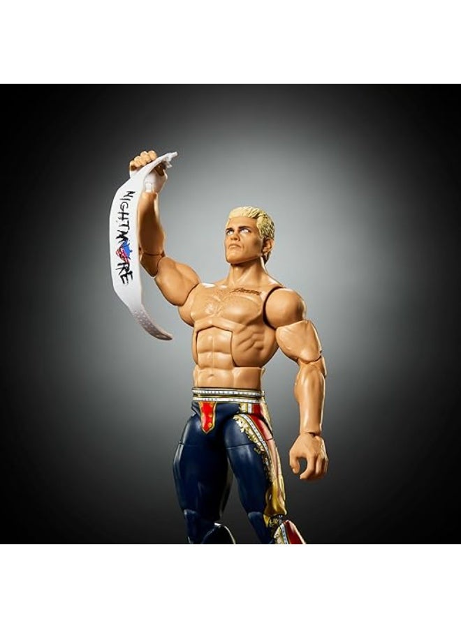 WWE Mattel WWE Elite Action Figure & Accessories, Series #125 Set, 6-inch Collectible Cody Rhodes with 25 Articulation Points & Swappable Hands​​ - Image 3