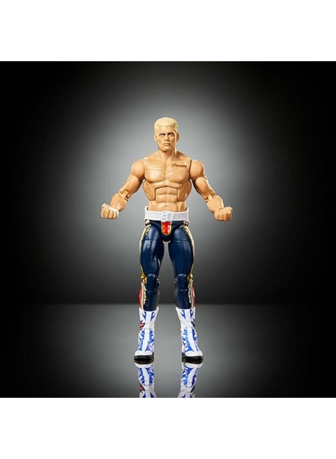 WWE Mattel WWE Elite Action Figure & Accessories, Series #125 Set, 6-inch Collectible Cody Rhodes with 25 Articulation Points & Swappable Hands​​ - Image 4