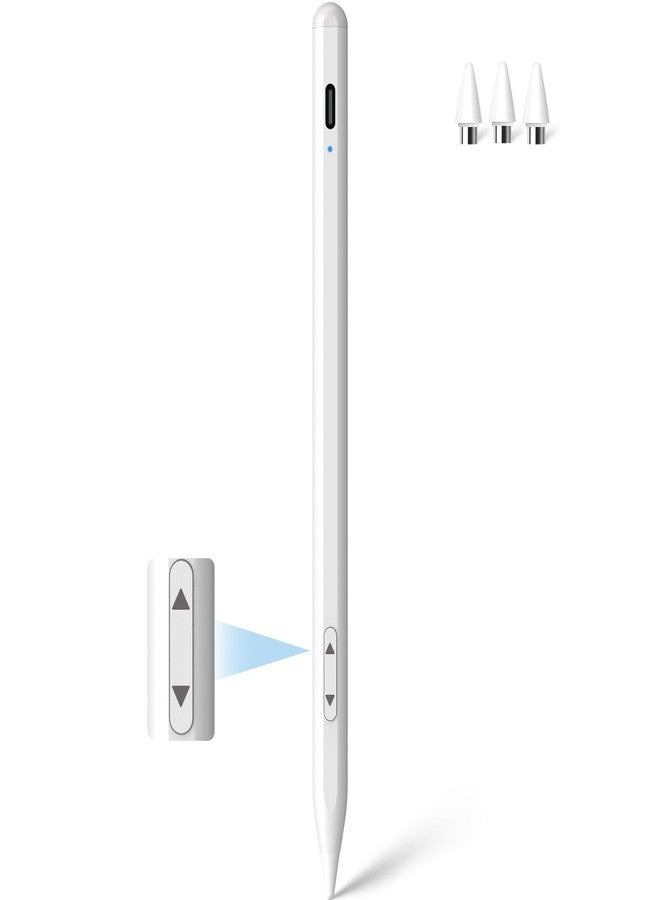 MEKO Dual System Stylus Pencil for Apple iPad & iPhone &Android, 2X Fast Charge Universal Stylus Pen for Touch Screen, Precision Stylus for Smartphone Tablets-White - Image 1