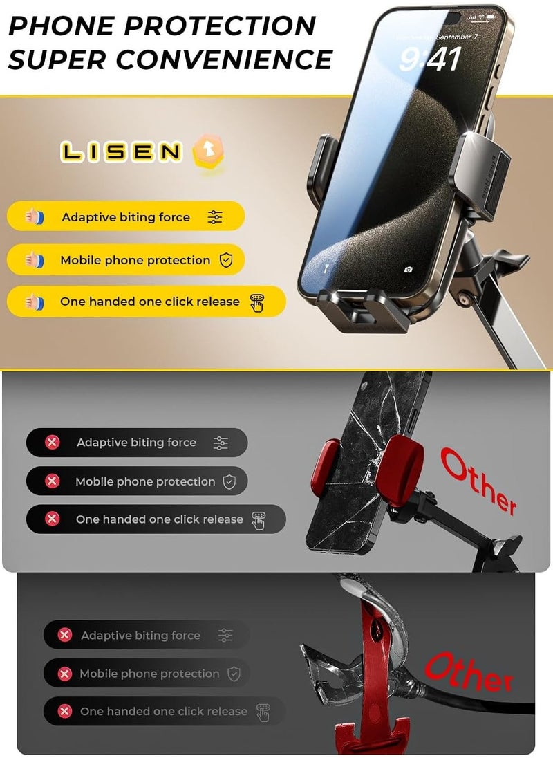 General Gooseneck Phone Holder for Bed Desk,Cell Phone Stand for Desk Bed iPhone Holder Laying Down，Flexible Arm Clamp Clip Phone Mount Stand for Filming Fits iPhone 15 Max All Phone  - Image 3
