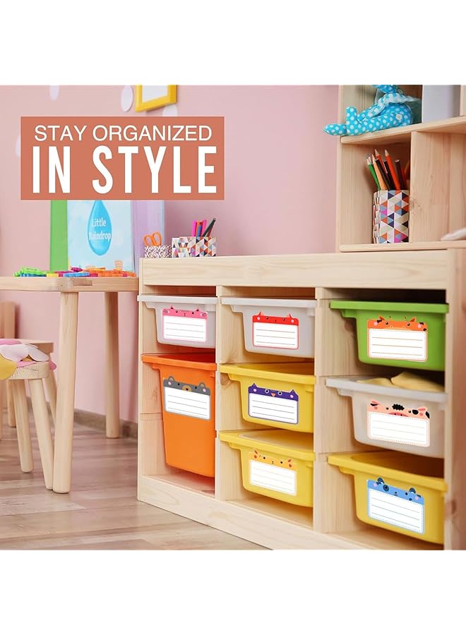 erorex 80Pcs Large Baby Bottle Labels Each Size: 1.77 Inch X 1.38 Inch Waterproof Self Laminating Baby Bottle Labels For Kids: Perfect For Daycare School And Home Organization With Cartoon Animal Prints - Image 4