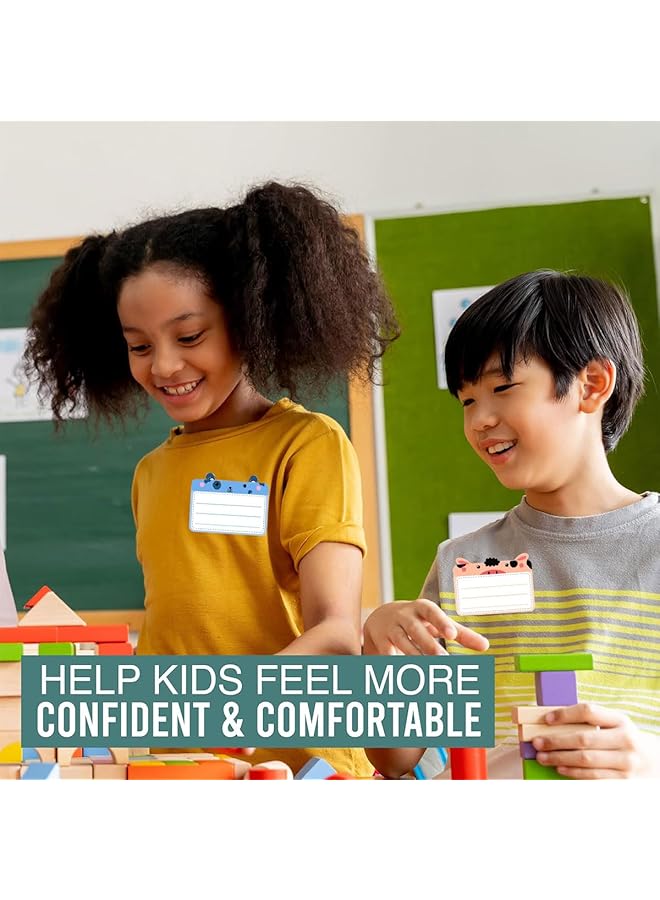 erorex 80Pcs Large Baby Bottle Labels Each Size: 1.77 Inch X 1.38 Inch Waterproof Self Laminating Baby Bottle Labels For Kids: Perfect For Daycare School And Home Organization With Cartoon Animal Prints - Image 3