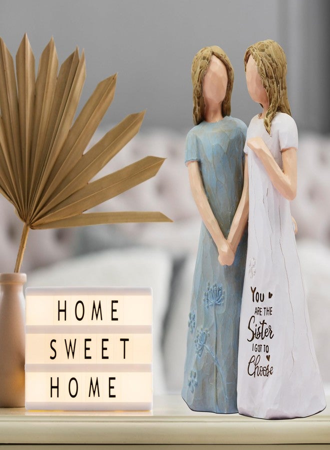 BORLESTA Friend Gifts for Women - Friendship Gifts, Gifts for Friends - You're The Sister I Got to Choose - Sister, Friend Birthday Gifts, Sister Gifts from Sister - Hand-Painted Figure（Blue） - Image 4