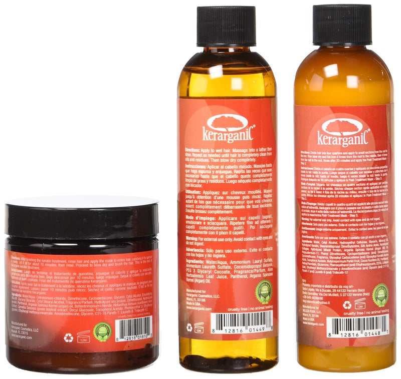 kerarganic KERATIN TREATMENT SET - ORGANIC - FORMALDEHYDE FREE - 4-oz - Image 2