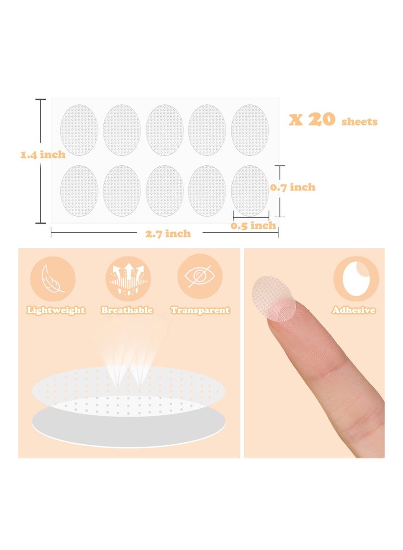Captaintech 200pcs Ear Patches, Earring Protectors Ear Lobe Support Patches Heavy Earrings Stabilizers Large Earrings Support Patches Stickers - Image 2