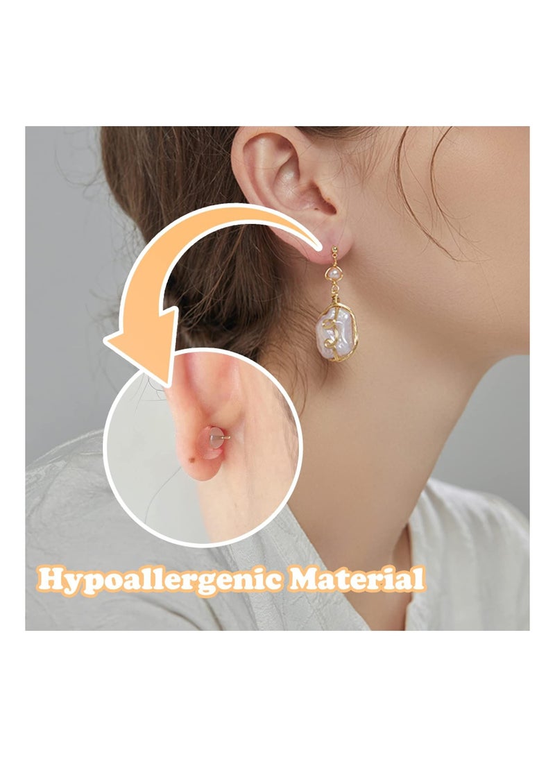 Captaintech 200pcs Ear Patches, Earring Protectors Ear Lobe Support Patches Heavy Earrings Stabilizers Large Earrings Support Patches Stickers - Image 4