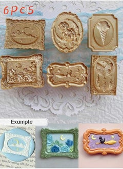 Generic 6pcs Wax Seal Stamp For Post Decoration DIY Card Making，Sealing Wax Stamp Heads for Wedding Invitations Cards Envelopes Gift Packing  - Image 1