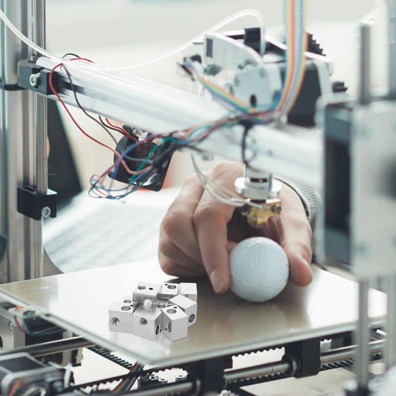 10 قطع من كتلة مدفأة الطرف الساخن المصنوعة من الألمنيوم لاستبدال أجزاء طابعات 3D، ملحق لتبديد الحرارة مناسب للاستخدام المنزلي والمهني - Image 5