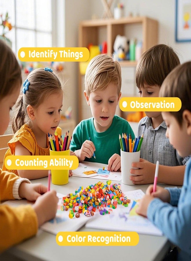Inn Diary 180pcs Random Mini Erasers for Kids, Bulk Cute Pencil Erasers Small Fun Erasers for Classroom Rewards Party Favors Gift Filling Eraser - Image 4