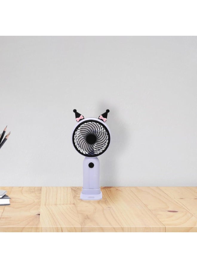 راكسوم مروحة صغيرة محمولة بتصميم مضغوط للمنزل والسفر، آذان سوداء - Image 3