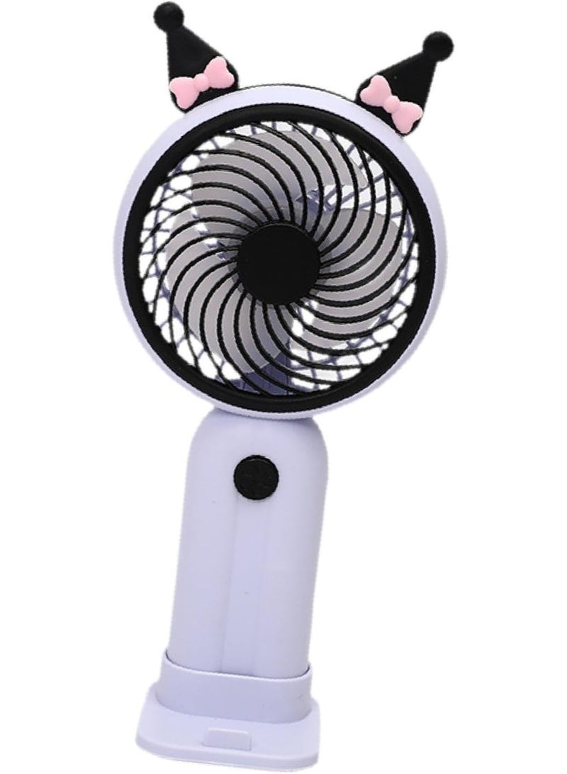 راكسوم مروحة صغيرة محمولة بتصميم مضغوط للمنزل والسفر، آذان سوداء - Image 1