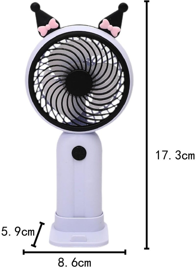 راكسوم مروحة صغيرة محمولة بتصميم مضغوط للمنزل والسفر، آذان سوداء - Image 4