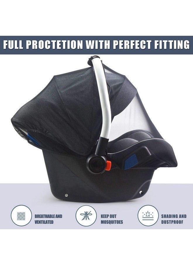 Sysmie Baby Mosquito Net For Infant Car Seatsinfant Stroller And Bassinets Carrierbreathable With Elastic Netting For Easy Fitting Portable Durable & Long Lasting Infant Insect Shield Netting (Black  - Image 4