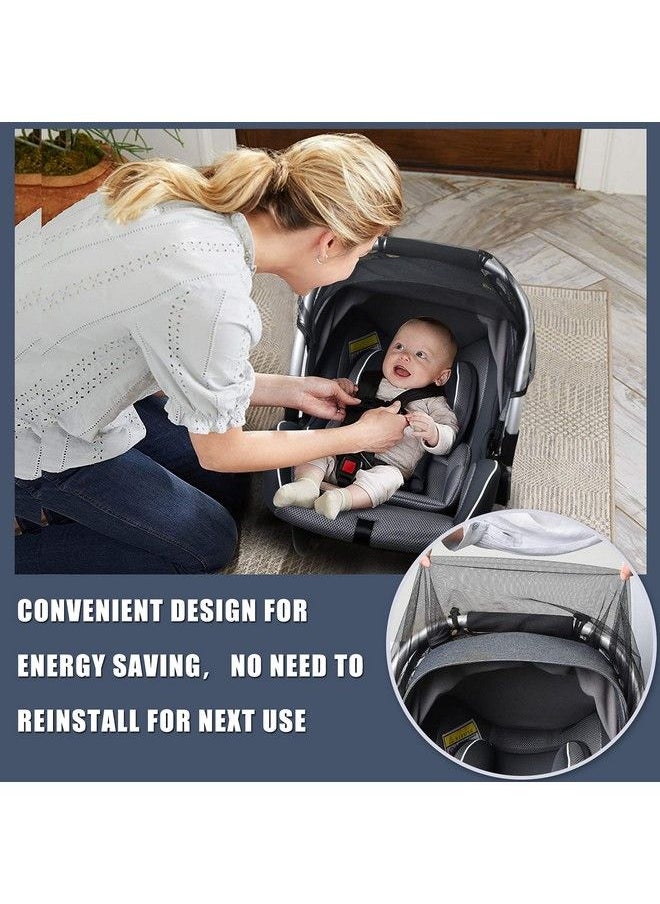 Sysmie Baby Mosquito Net For Infant Car Seatsinfant Stroller And Bassinets Carrierbreathable With Elastic Netting For Easy Fitting Portable Durable & Long Lasting Infant Insect Shield Netting (Black  - Image 5