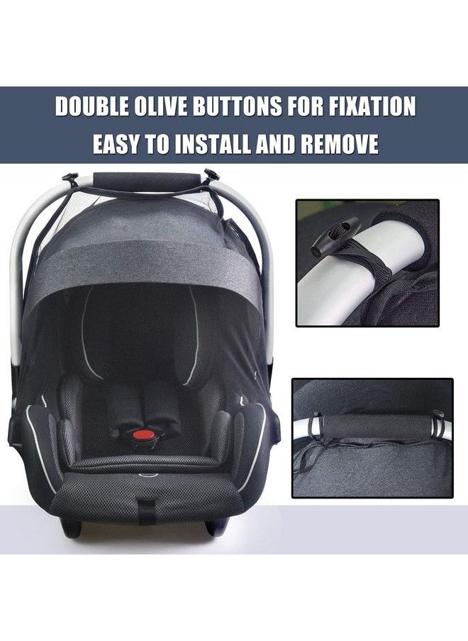 Sysmie Baby Mosquito Net For Infant Car Seatsinfant Stroller And Bassinets Carrierbreathable With Elastic Netting For Easy Fitting Portable Durable & Long Lasting Infant Insect Shield Netting (Black  - Image 3