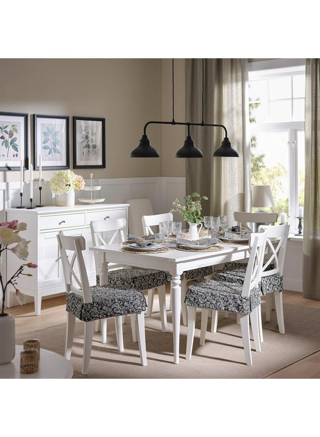 erorex Chair pad, grey/white, 42/35x42x4 cm - Image 3