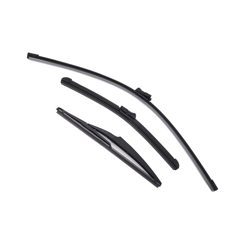 Front Rear Windscreen Wiper Blades LHD Soft Rubber Windshield Rain Brushes Replacement For 500 500C 500L 2009 to 2023 - Image 1