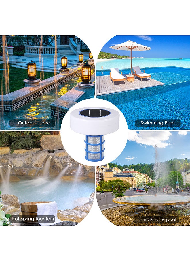 Solar Power Swimming Pool Purifier Solar Pool-Ionizer Swimming Pool Water Algae Inhibition Chlorine-Free Water Processor