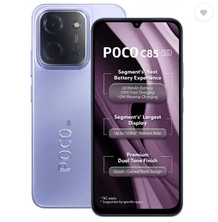 Poco C85 5G Mystic Purple 6GB RAM 128GB ROM - Image 1