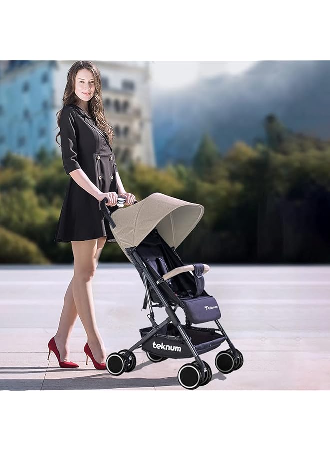 erorex Yoga Lite Shock Proof Stroller Pram Extra Wide Seat 360° Rotating Wheels Air Travel Cabin Single - Image 3