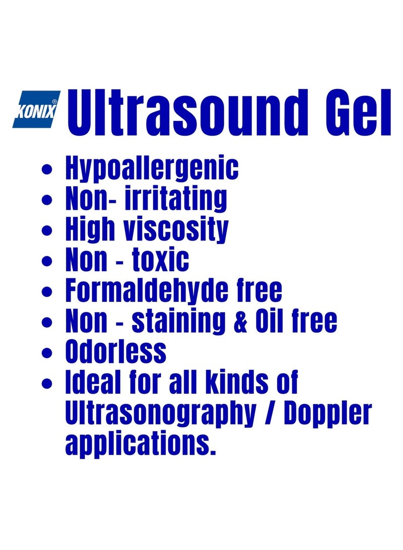 كونيكس جل الموجات فوق الصوتية القابل للذوبان في الماء 5000 مل أزرق و10 قطع من جل الموجات فوق الصوتية 20 جم - Image 4