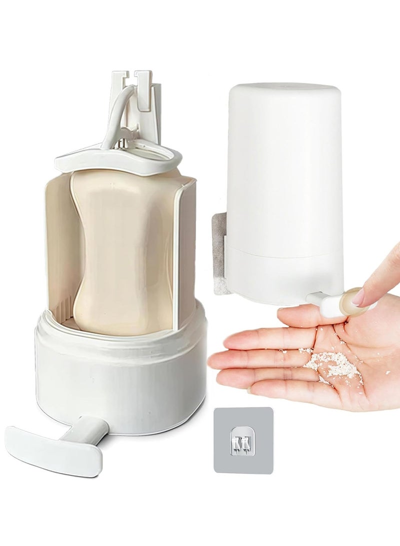 Sharpdo Soap Grater, Wall-mounted Soap Holder, Soap Powder Coarseness and Fineness Adjustable, Waterproof Soap Dish Without Drilling, Suitable for Travel, Kitchen, Bathroom and Hotel - Image 1