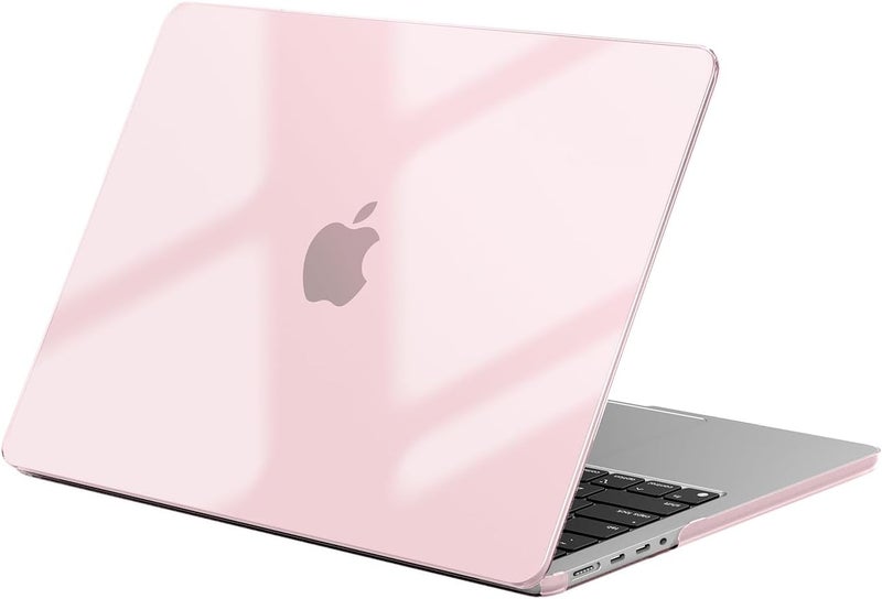 إيوكو غطاء متوافق مع MacBook Air 15 بوصة الجديد M5 M4 M3 M2 A3448 A3241 A3114 A2941 مع Touch ID، إصدار 2026 2025-2023، غطاء صلب بلاستيكي واقٍ لجهاز Air 15.3"، لامع ناعم، وردي - Image 1