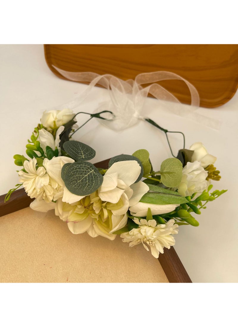 Generic Bohemian Floral Headband for Women HH89-2 white 