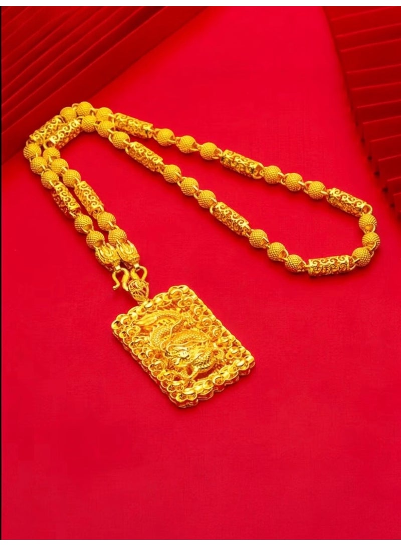 GOLDMAX 24k Gold Plated Necklace For Women Size 61cm With Gift Box - Image 2