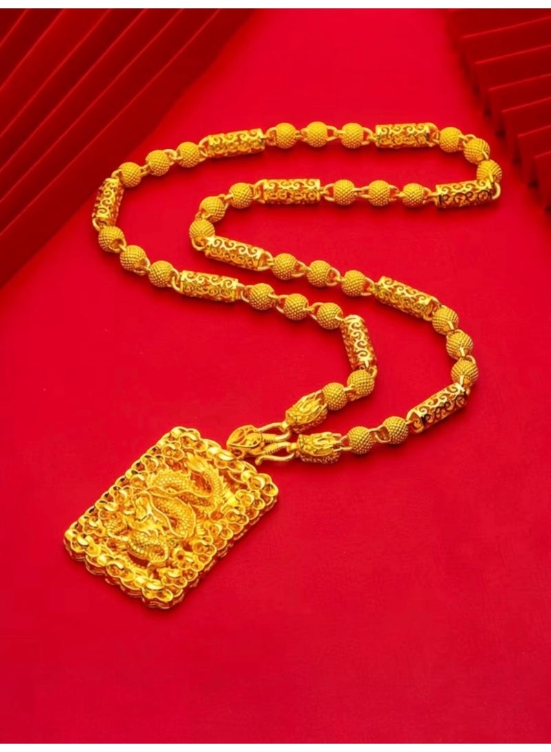 GOLDMAX 24k Gold Plated Necklace For Women Size 61cm With Gift Box - Image 5
