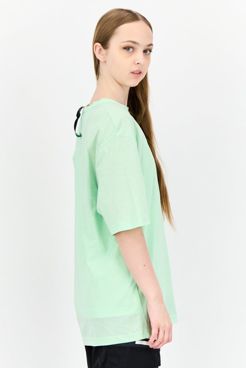 Adidas Adidas X Y-3 Women 2 In 1 Sportswear Fit Short Sleeve Training Top, Mint Green  - Image 2