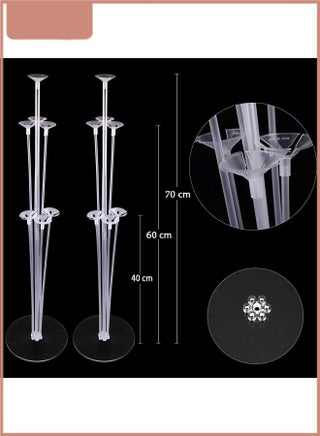 Balloon Stand Kit, 7-Tube Reusable Balloon Holder with Base, Air Fill Balloon Centerpiece Stand for Birthday Wedding Baby Shower Graduation Party Decorations - view 2